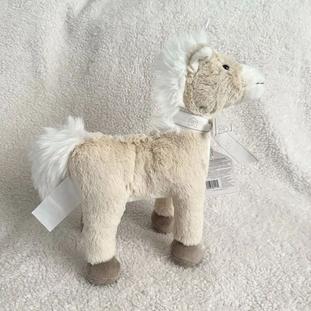 New Snug Tan Cream Horse Pony Foal Plush Toy 10” Baby Gift Stuffed Animal